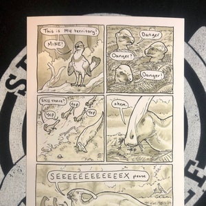 Parasaurolophus "Ponytail" A5 Comic Print