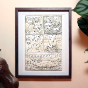 Parasaurolophus &quot;Ponytail&quot; A5 Comic Print