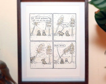 Pachyrhinosaurus "Camping" A5 Comic Print