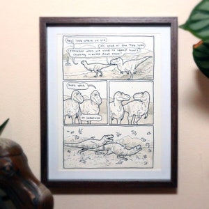 Gorgosaurus &quot;Tempting&quot; A5 Comic Print