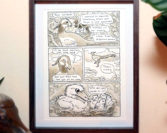 Geminiraptor "Nest" A5 Comic Print