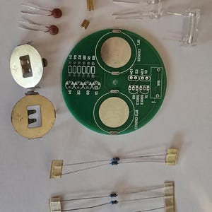 Spinning top electronic soldering kit with full English instructions