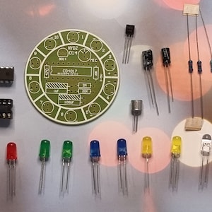 10 LED sound activated disco electronic soldering kit with full English instructions