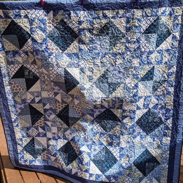 Handcrafted Double Quilt: Community Square