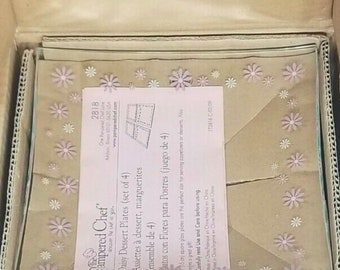 Pampered chef dessert plates set of 4