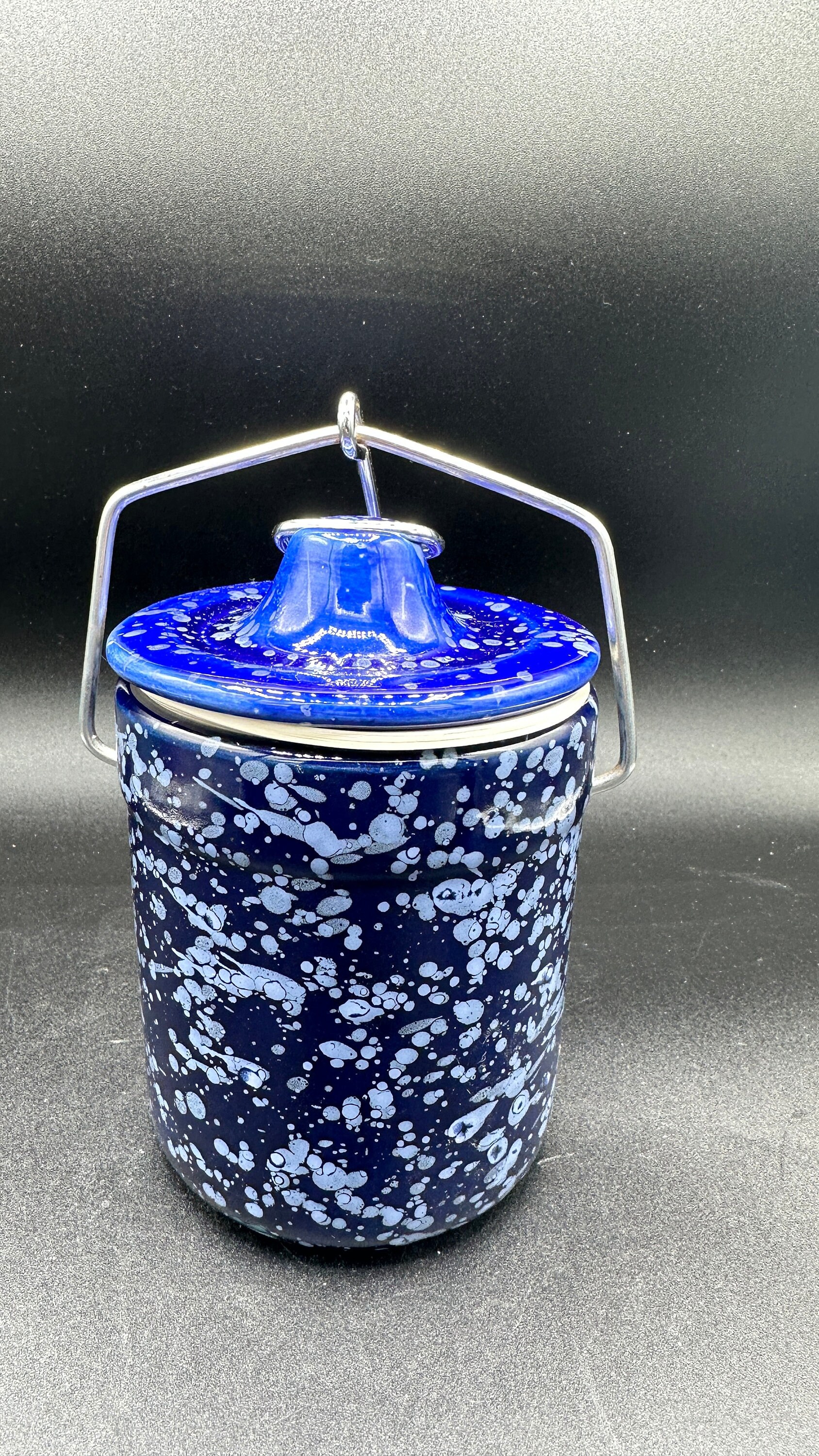 Blue Sponge-ware Stoneware Country Farmhouse - Etsy