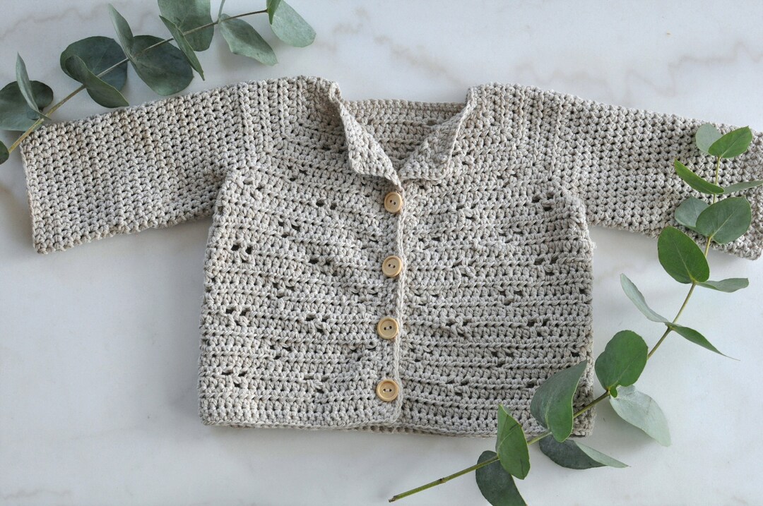 Easy Baby Cardigan Crochet Pattern Etsy