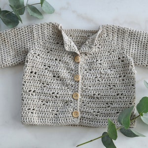 Easy Baby Cardigan- Crochet Pattern