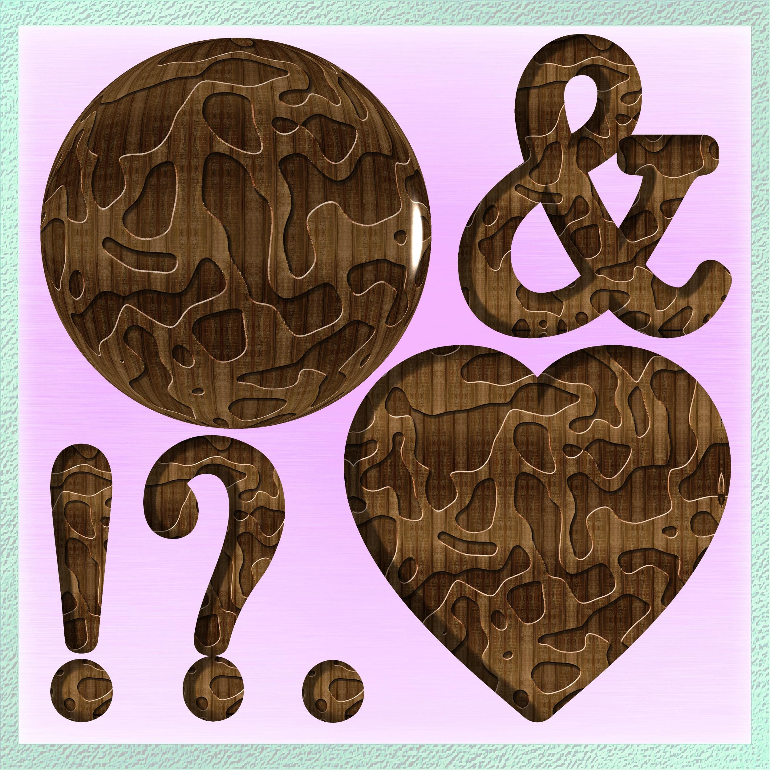 Rustic Wooden Alphabet PNG: 3D Wood Texture, Scrapbook Letters (digital ...