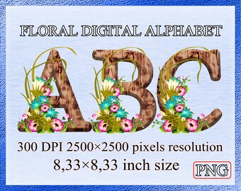 Rustic Wooden Alphabet PNG: 3D Wood Texture, Scrapbook Letters (digital ...