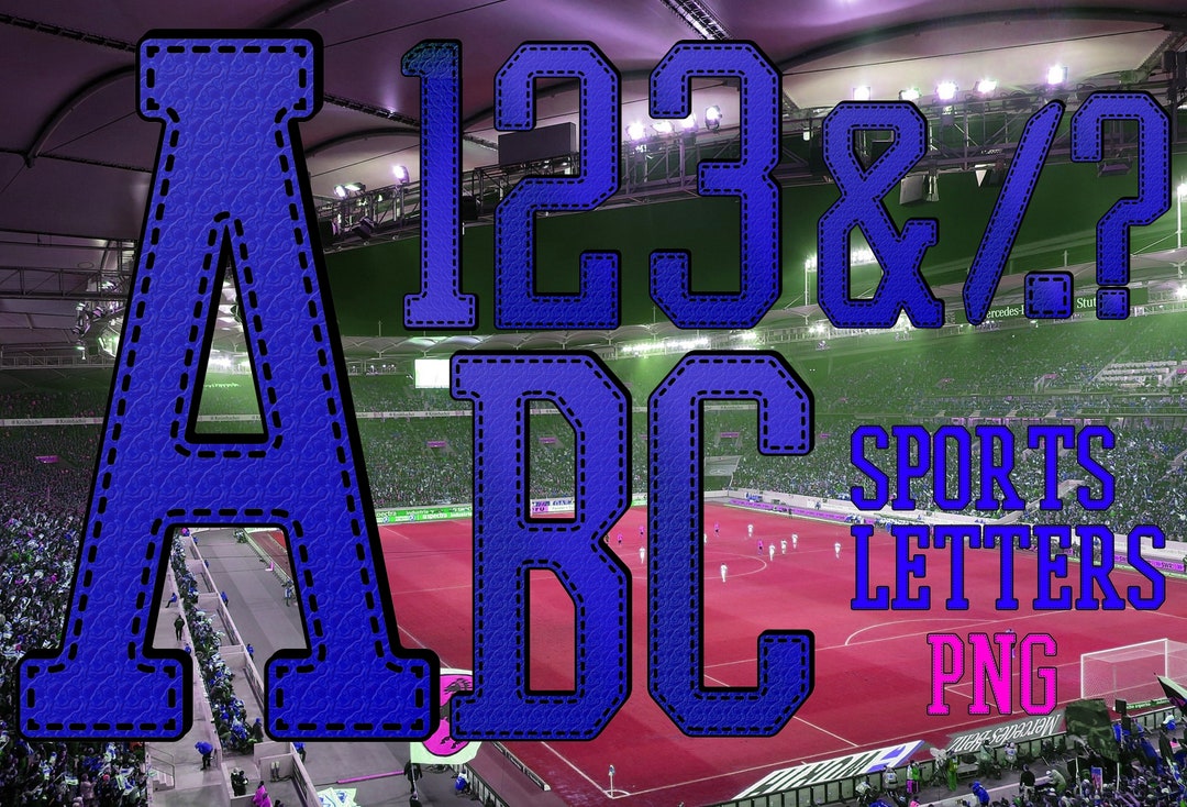 Varsity Sports Alphabetprintable School Team Letters Sticker Etsy