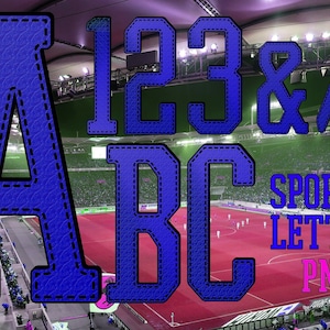 Varsity Sports Font: College Alphabet PNG (Digital Download)