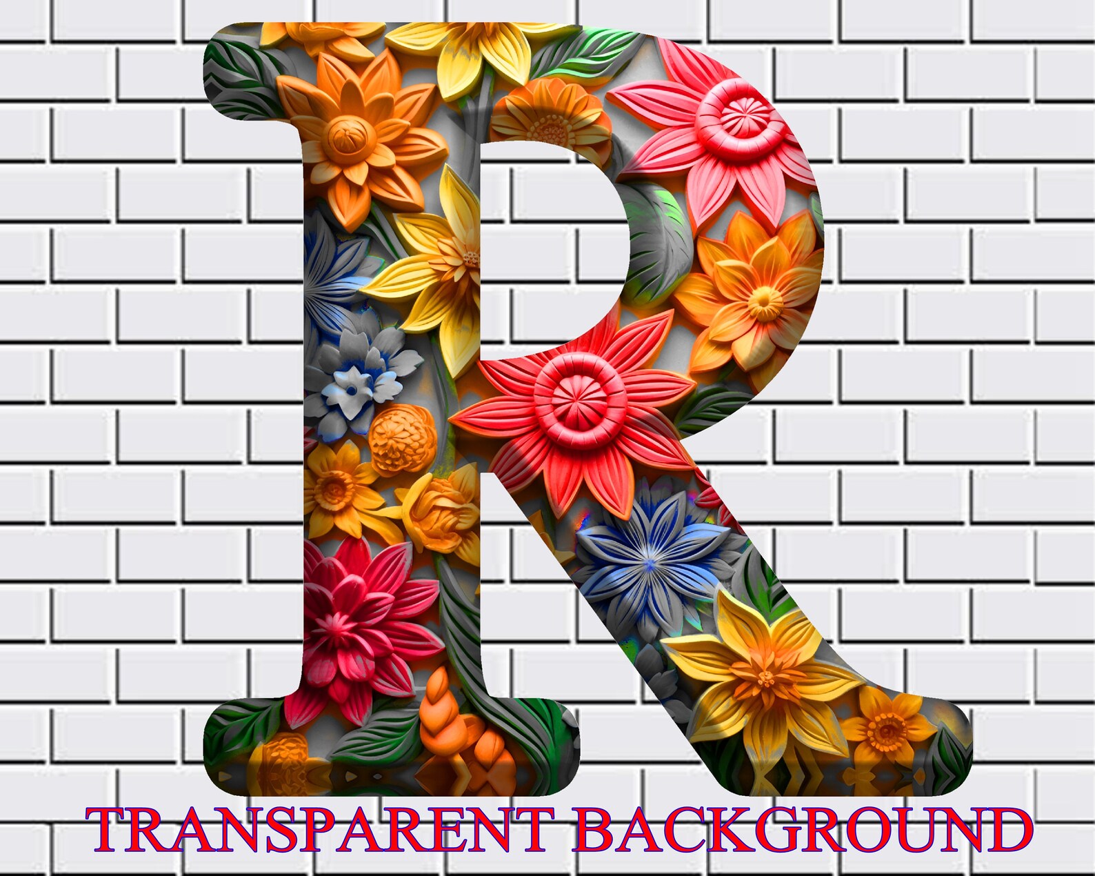3D Flower Alphabet Clipart,3d Letters Numbers,glitter Colors Alphabet ...