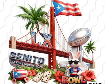 Benito Bowl 2026 PNG – Puerto Rico Football Design (DTF Ready)