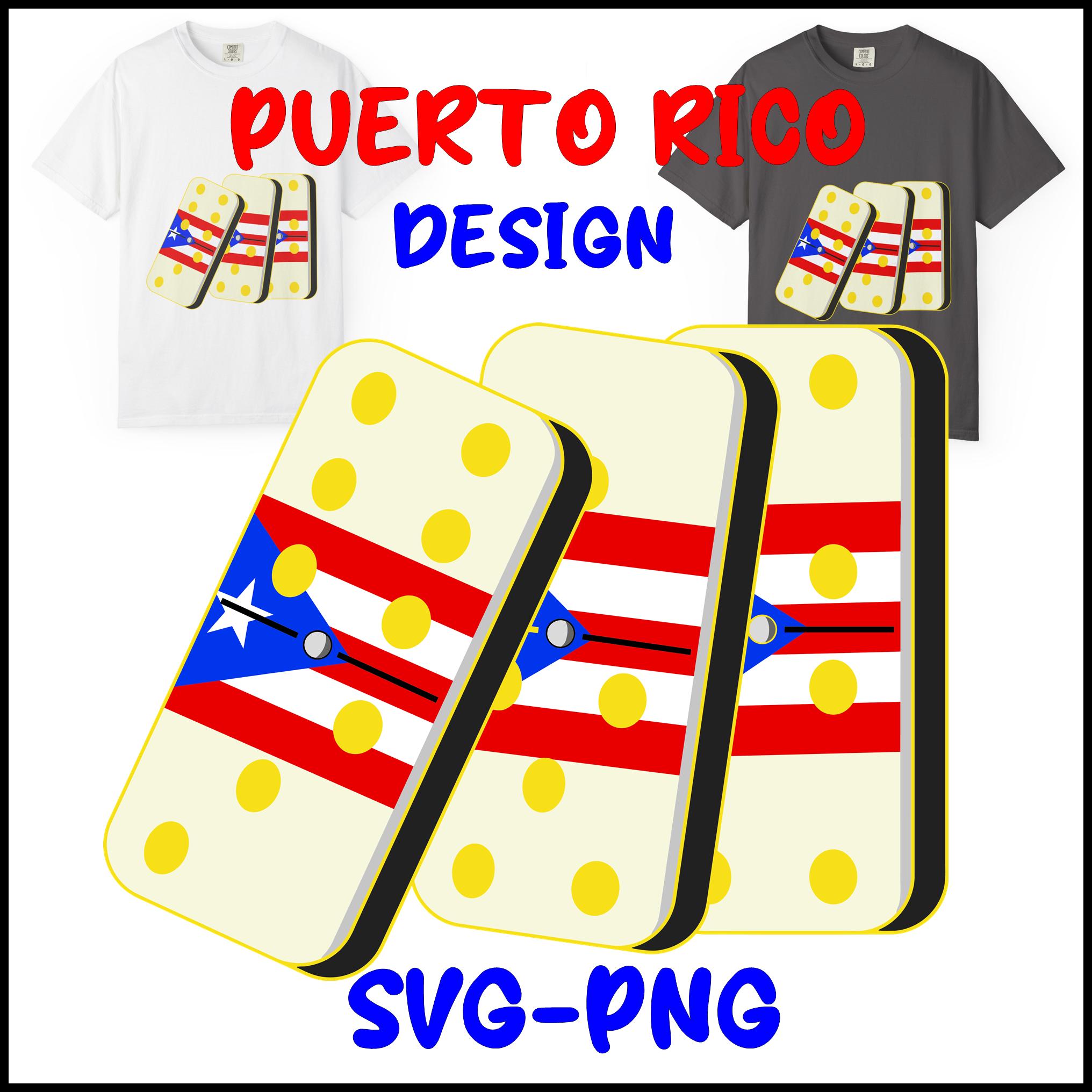 Puerto Rico Flag Domino Art: Boricua Pride, Caribbean Decor (PNG