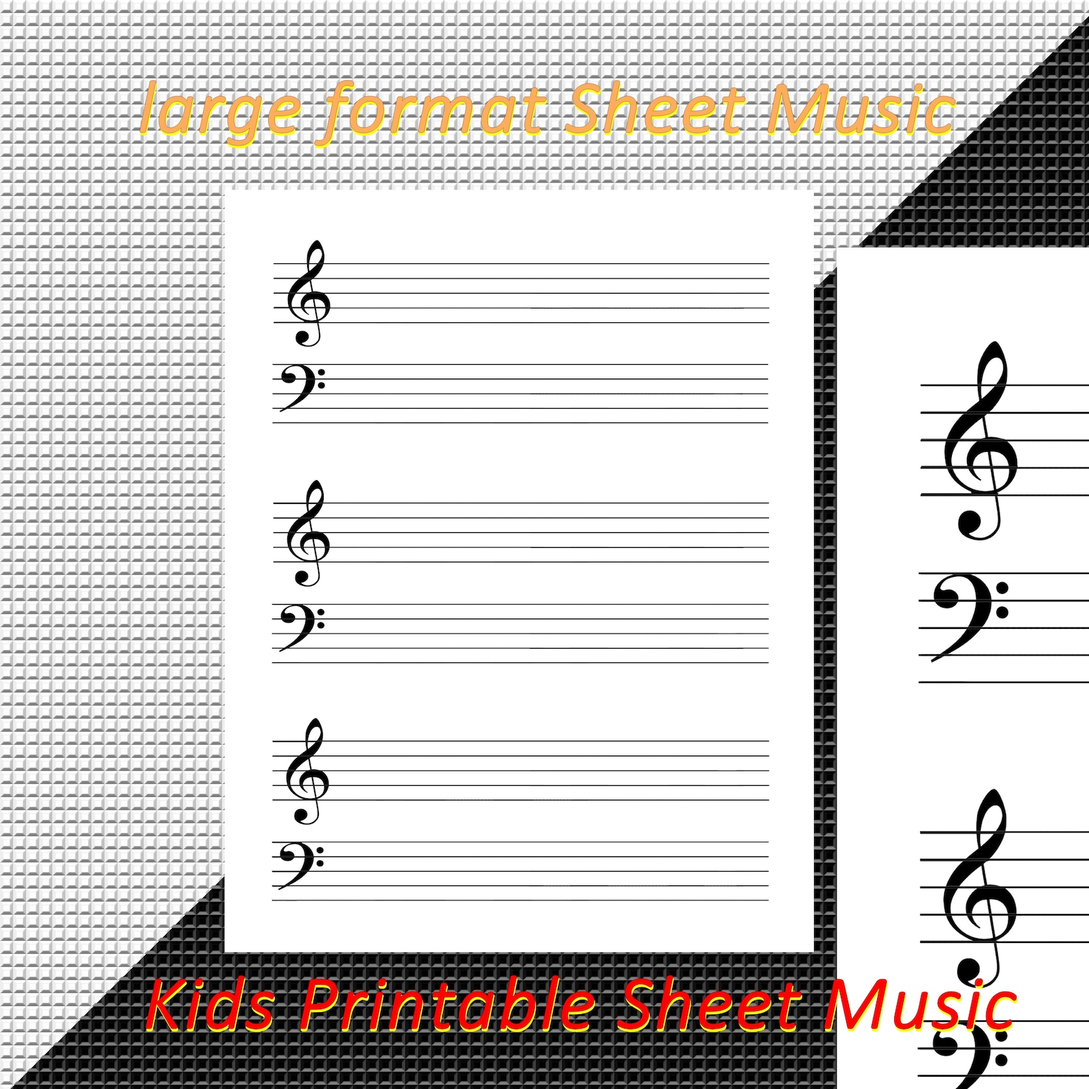 Kids Printable Sheet Music Blank Sheet Music Printable. Piano Staff