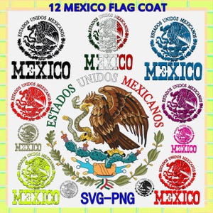 Mexican flag coat of arms svg pack, mexican alphabet, Mexican eagle design, Seal of Mexico, Mexican t-shirt design, águila mexicana