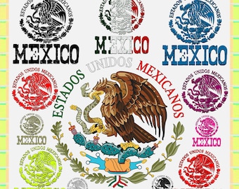 Mexican Eagle Coat of Arms SVG-png Pack: Mexico Flag Alphabet