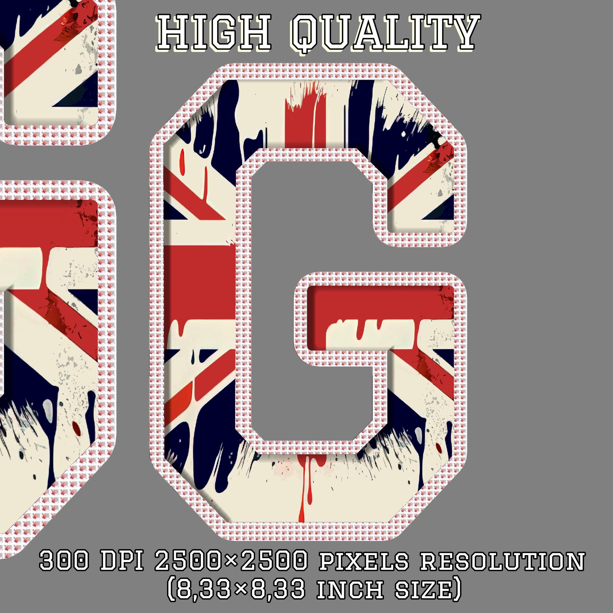 Union Jack Sports Font: UK Flag Letters and Numbers PNG (digital ...