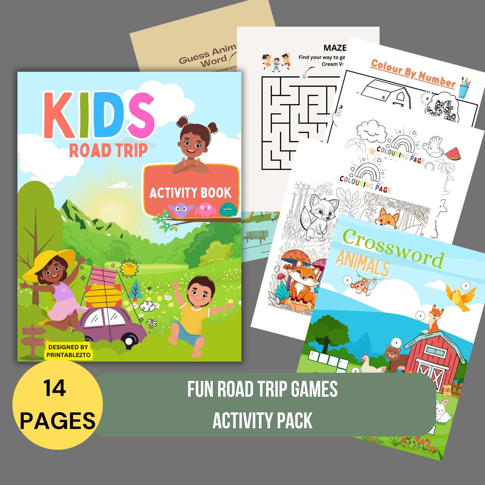 PRINTABLE Road Trip Kids Activity Bundle Road Trip Games Activities for ...