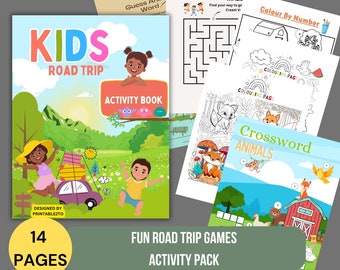 PRINTABLE Road Trip Kids Activity Bundle | Road Trip Games | Activities for Families and Kids | Travel Activity Pack | Kids Travel Games PDF