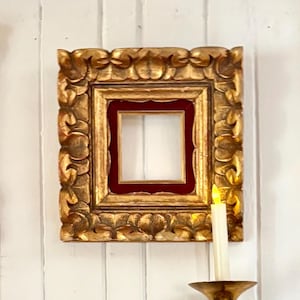 Gilded Italian Empty Wooden Frame - Mid Century Rococo Wall Art