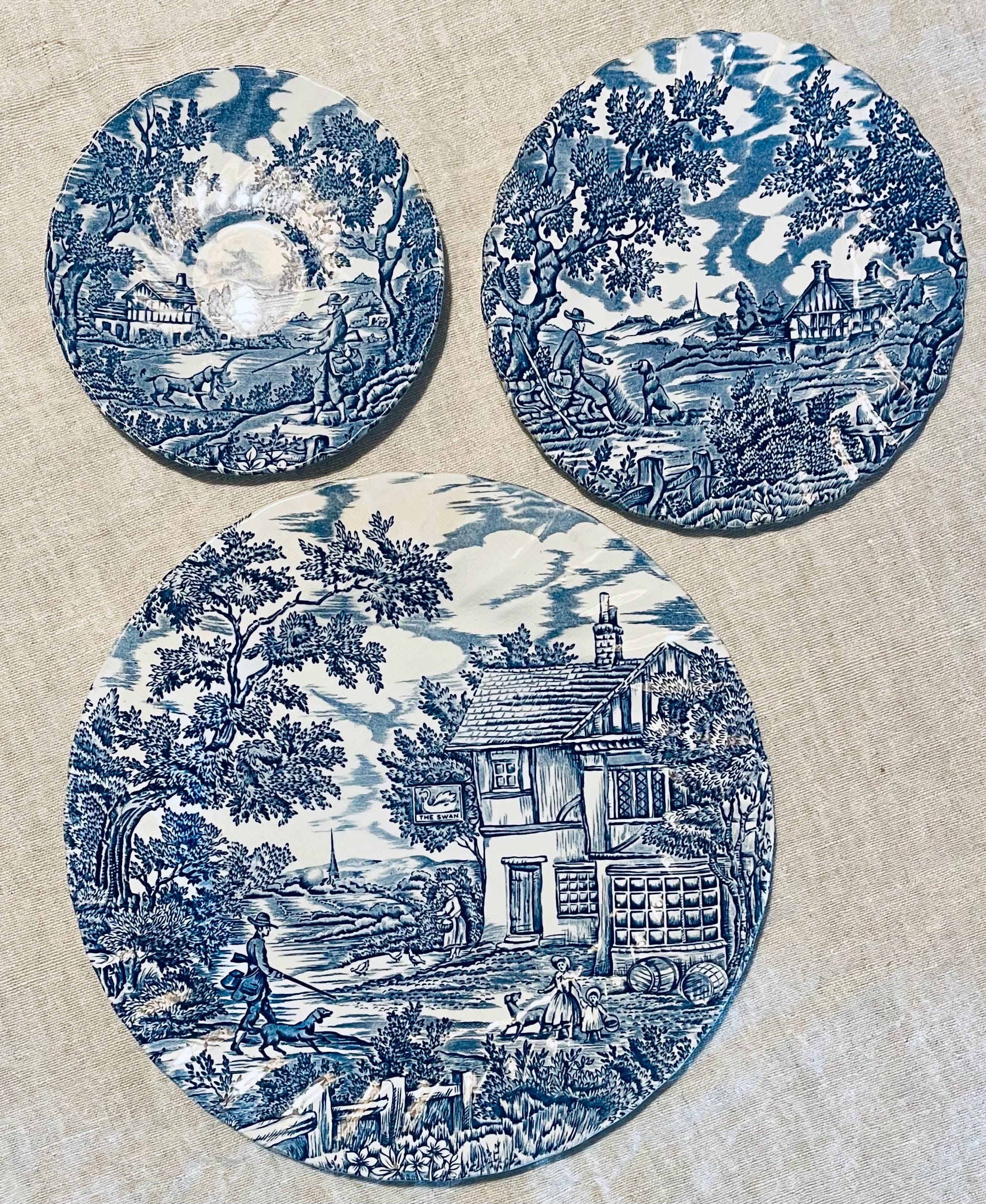 Vintage Blue & White Decorative Plate - Gallery Wall Display - Etsy