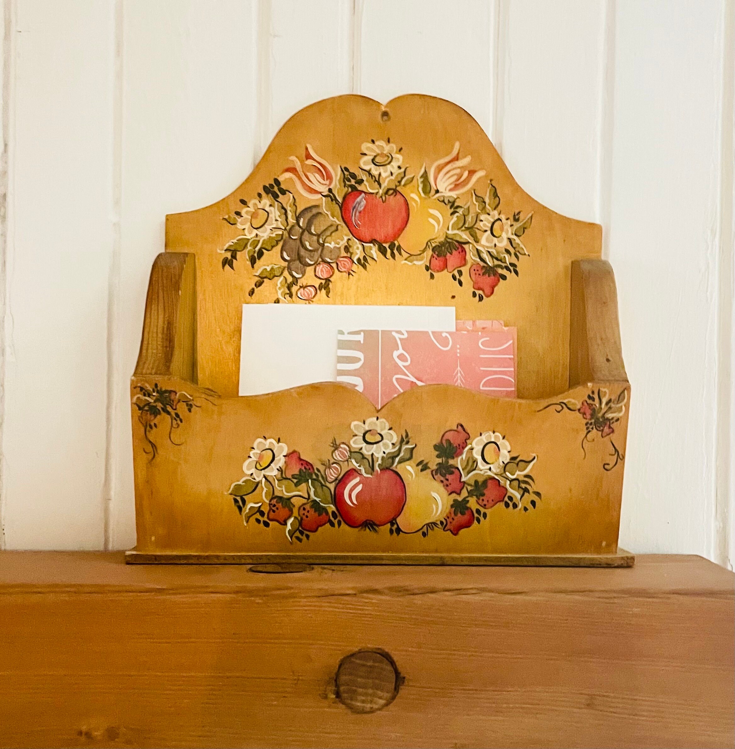 Wood letter holder wall mount sale