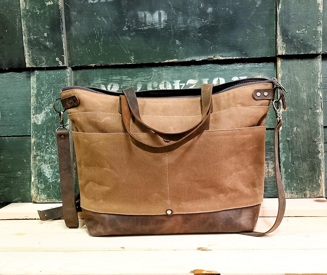 Women Faeda Canvas Leather Tote Bag