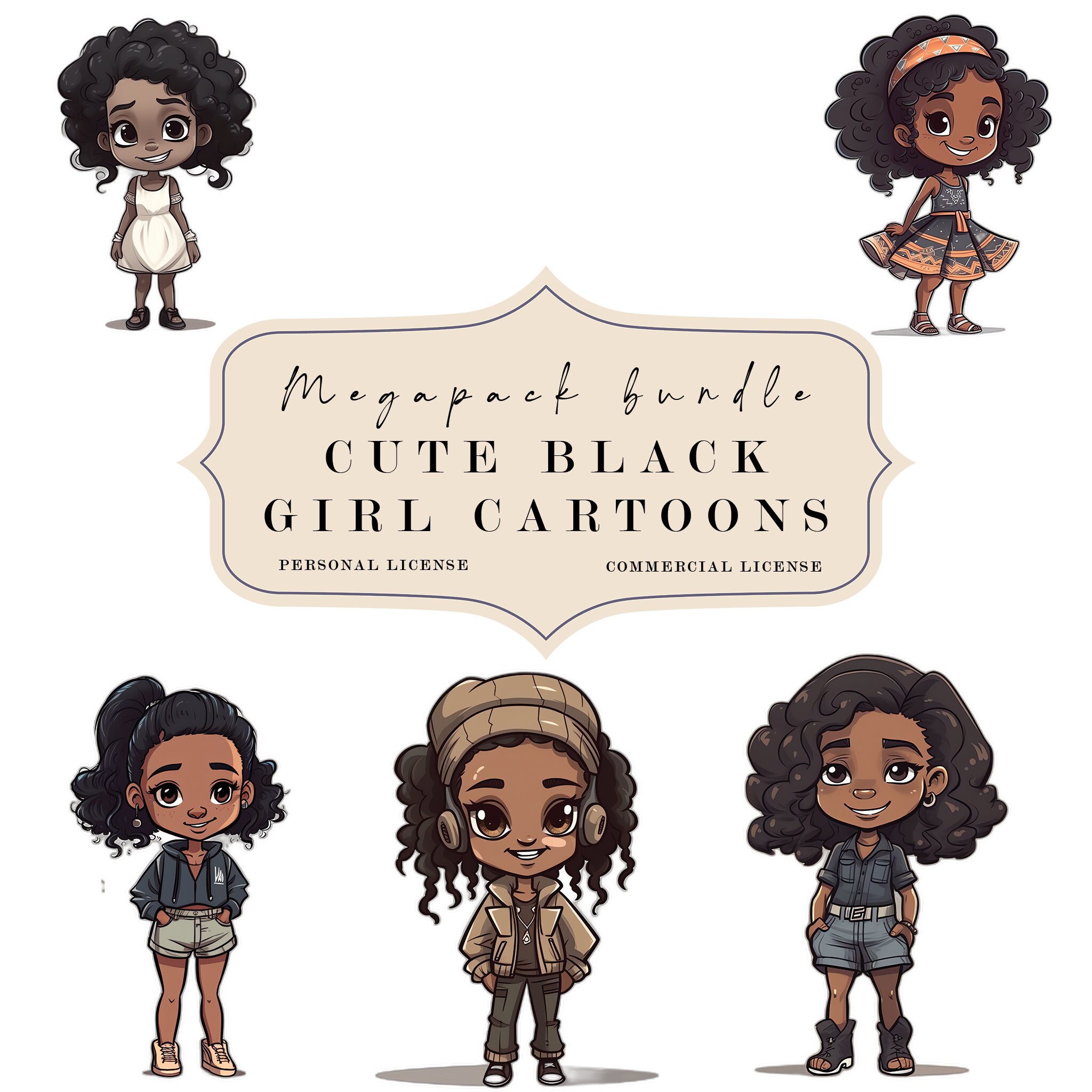 Black Girl Clipart Little Black Girl PNG Magic Melanin Afro - Etsy Ireland