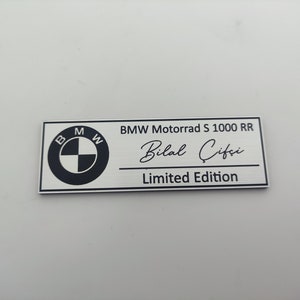 Personalized BMW signature logo , limited or special edition label with your name bmw individual or bmw motorsport international image 9