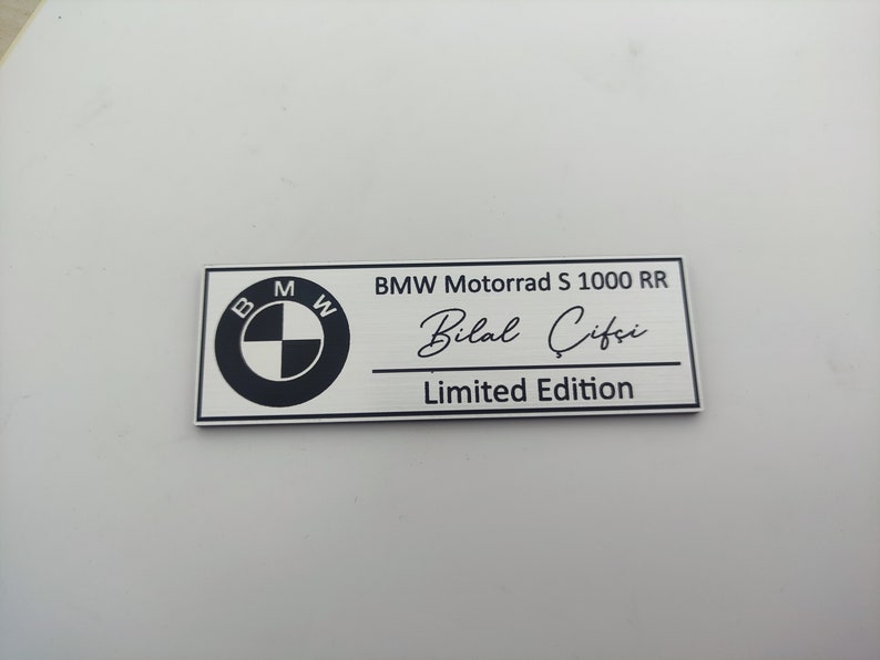 Personalized BMW signature logo , limited or special edition label with your name bmw individual or bmw motorsport international image 9