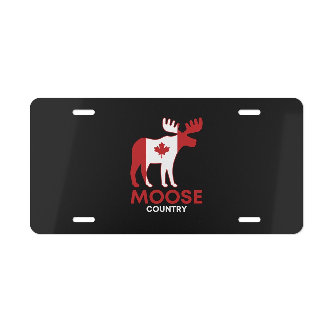 Moose Country Vanity Plate Canadian Plate With Moose Like Etsy