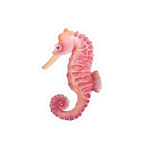 Seepferdchen Aufkleber, Meerestiere Geschenk, Meer Liebhaber Geschenk, Meerestiere Aufkleber, Unterwasser Thema Dekor, Laptop Aufkleber