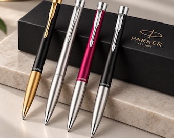 Custom Parker Urban Twist Pen, Parker Urban Ballpoint Pen, Engraving Premium Pen Gift Box, Engraved Stainless Steel Executive Gift