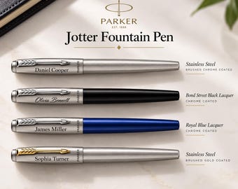 Personalized Parker Jotter Fountain Pen, Engraved  Pen, Coworker Holiday Gift,  Doctor Appreciation Gift, Thank You Gift, Corporate Gift