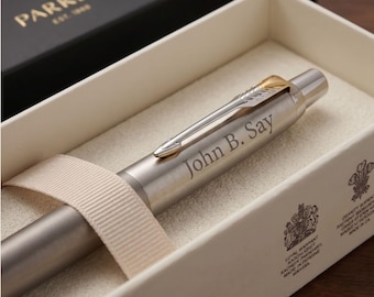 Personalized Parker Jotter Ballpoint Pen, Engraved Parker Pen, Custom Name Graduation Present, Groomsmen Gift, Fathers Day Gift