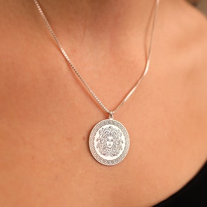 Medusa Silver Necklace, A Symbol of Inner Strength and Beauty, Greek, Mythology, Gift for Her