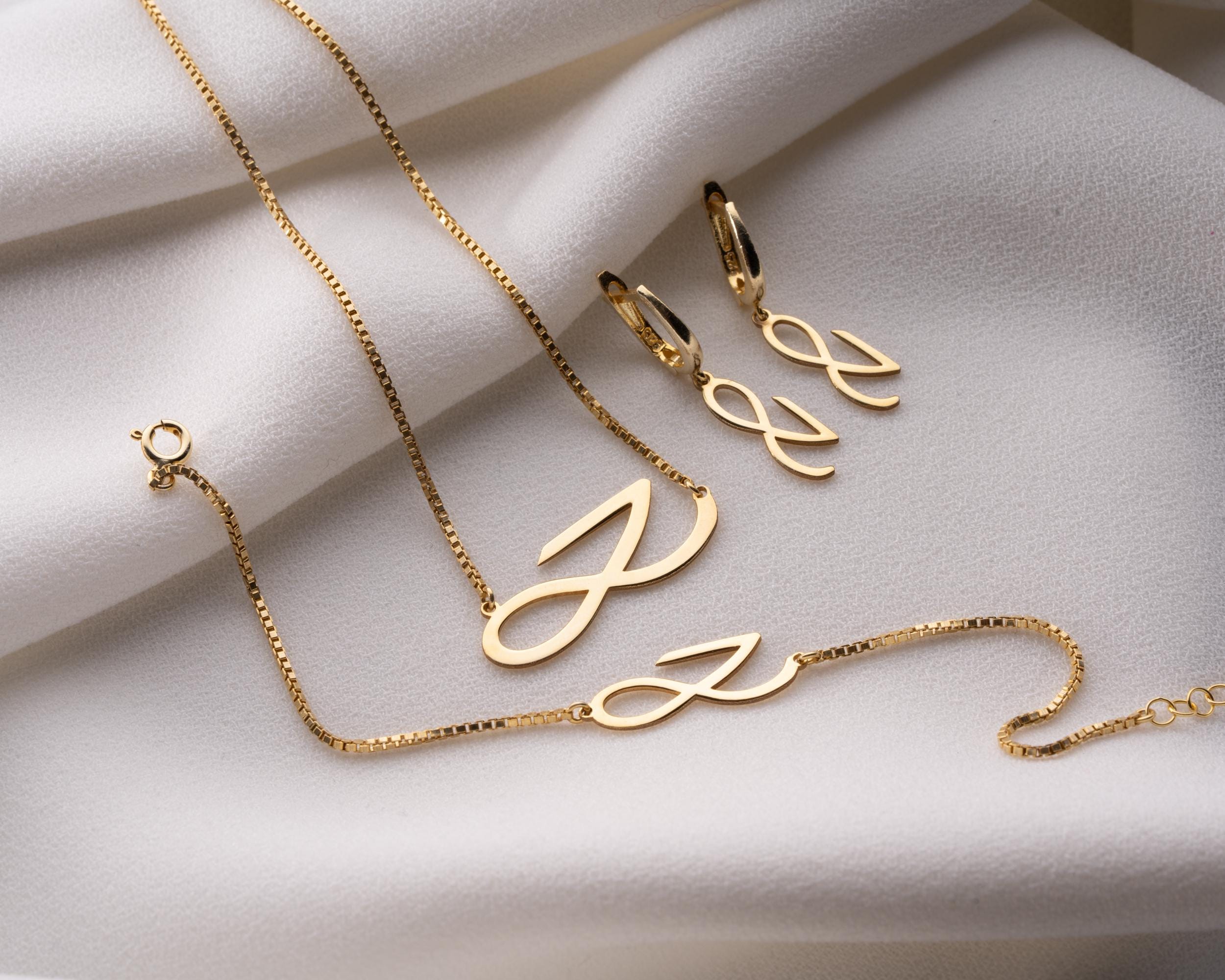 Jungkook Necklace Bracelet Earrings Silver Jungkook Golden Set