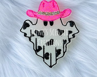 Cowgirl Cowboy ghost glow in the dark car freshener hanging freshie