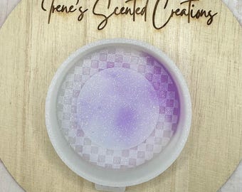 Checkered Frame Circle Cardstock Silicone Freshie mold - 2 sizes