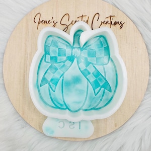 Checker Bow Pumpkin Silicone Freshie Mold