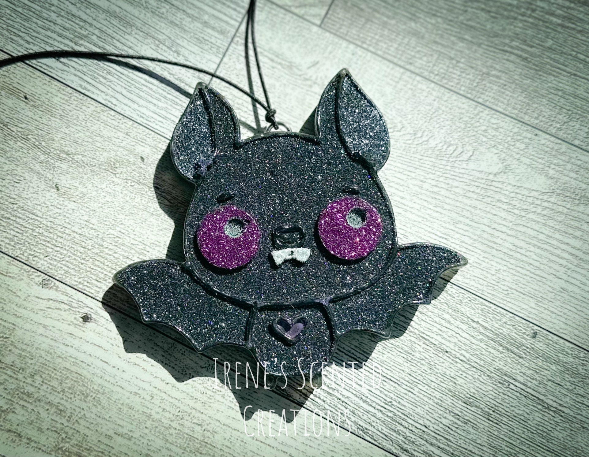 Bat Halloween hanging car freshener aroma bead custom freshie