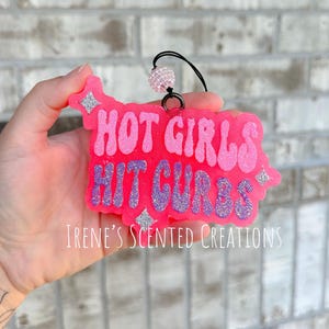 hot girls hit curbs hanging car freshie aroma bead air freshener