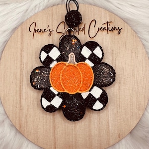 Pumpkin checker flower car freshener aroma bead freshie