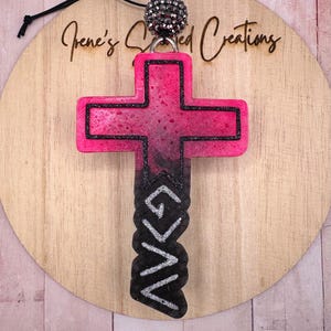 Cross God is greater silicone freshie mold