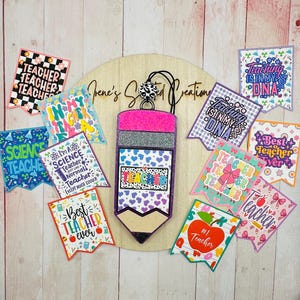 Teacher Pencil Sac de rangement en papier cartonné pour le moule Freshie Junkie