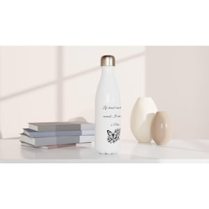 White 17oz Stainless Steel Water Bottle