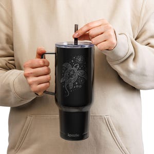Sea Turtle Engraved Tumbler: 40oz Insulated Stainless Steel Travel Flask