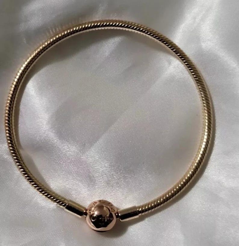 Moments Snake Bracelet. Rose Gold Etsy UK